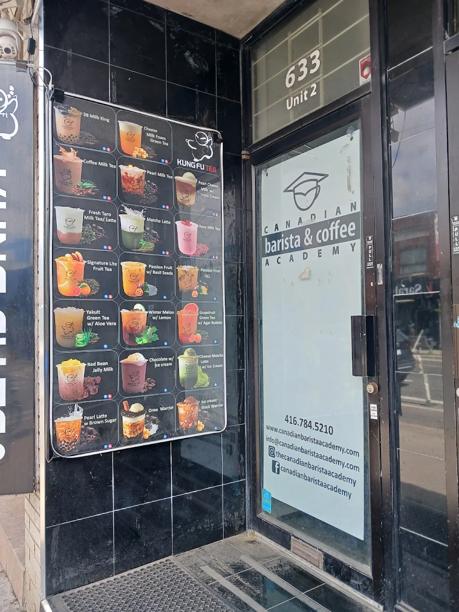 Menu, Kung Fu Tea on Bloor (Downtown Toronto)