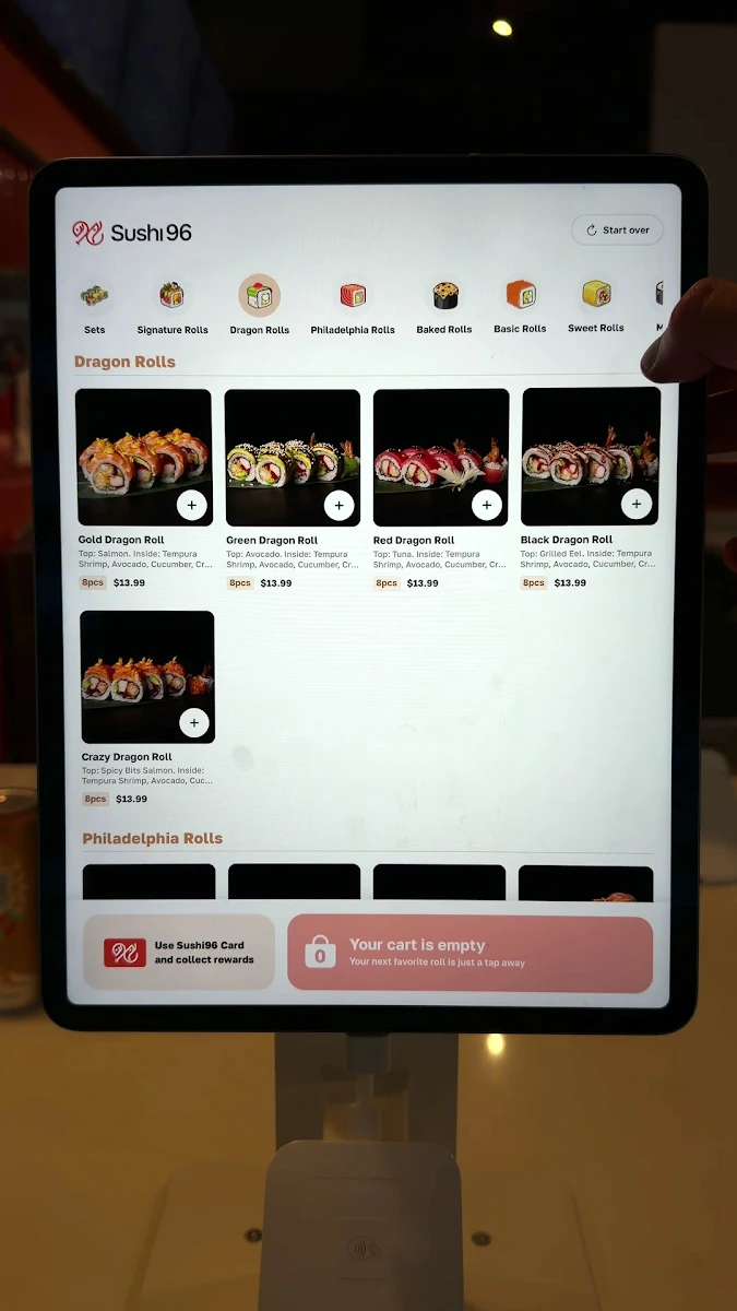 Menu, Sushi96