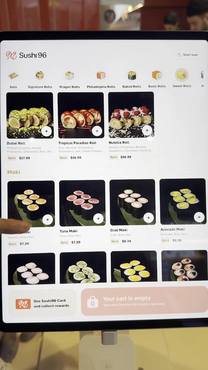 Menu, Sushi96