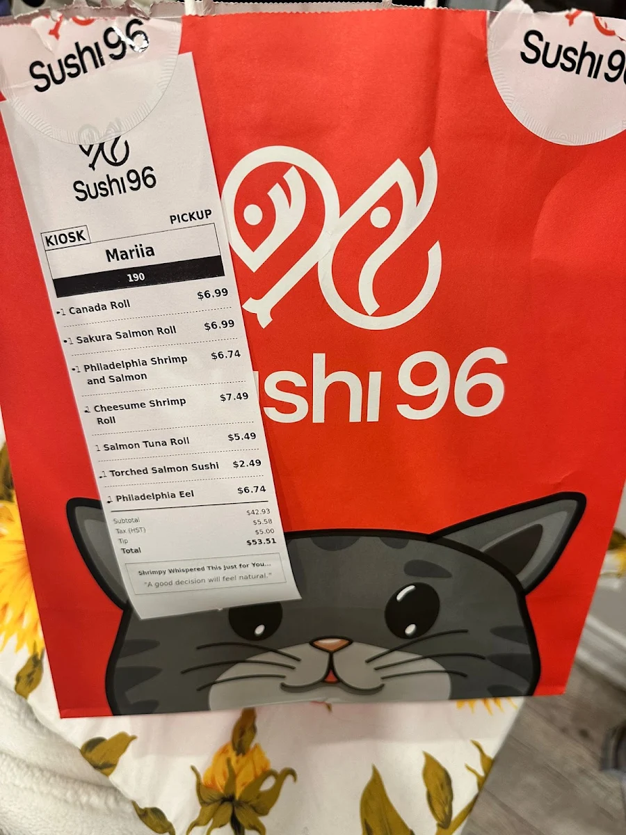 Menu, Sushi96