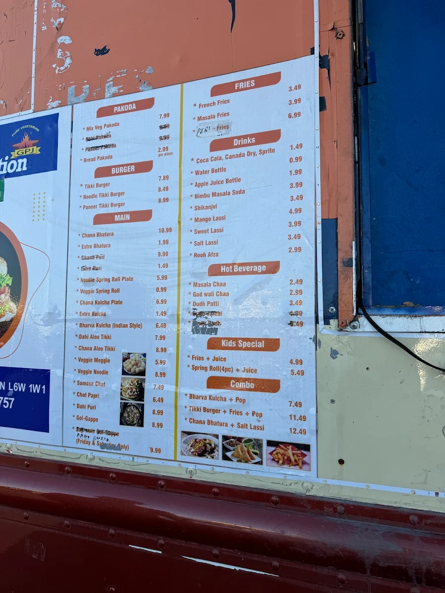 Menu, Ghaint Punjabi Junction