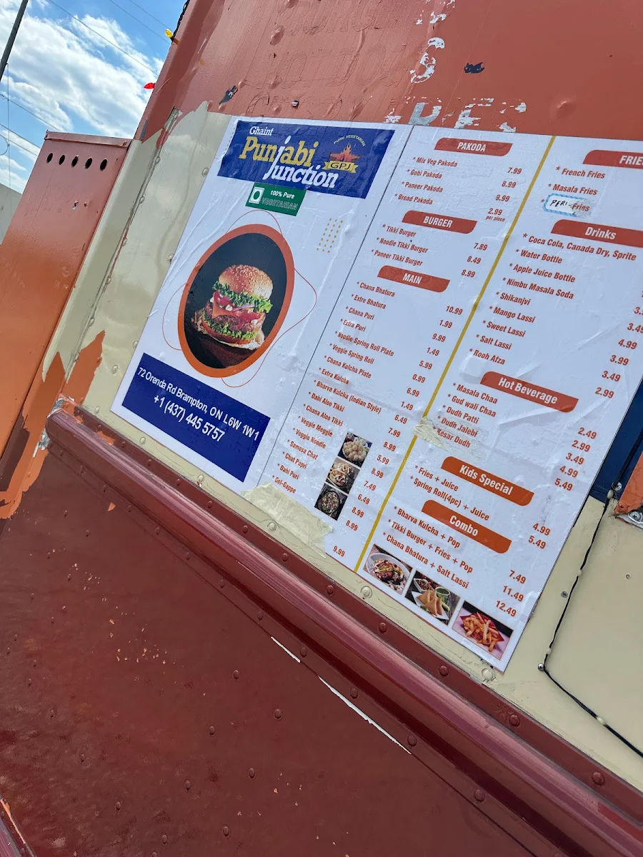 Menu, Ghaint Punjabi Junction