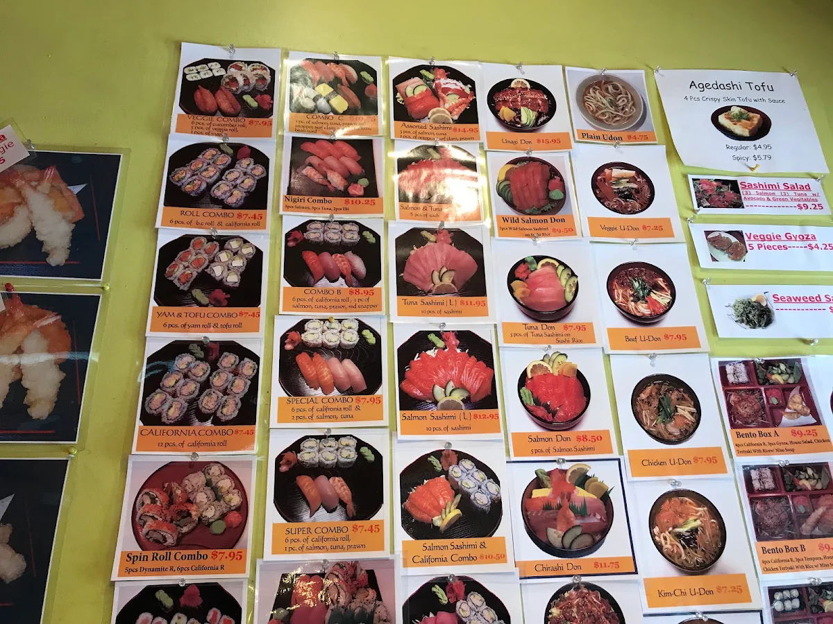 Menu, Sushi Spin Roll