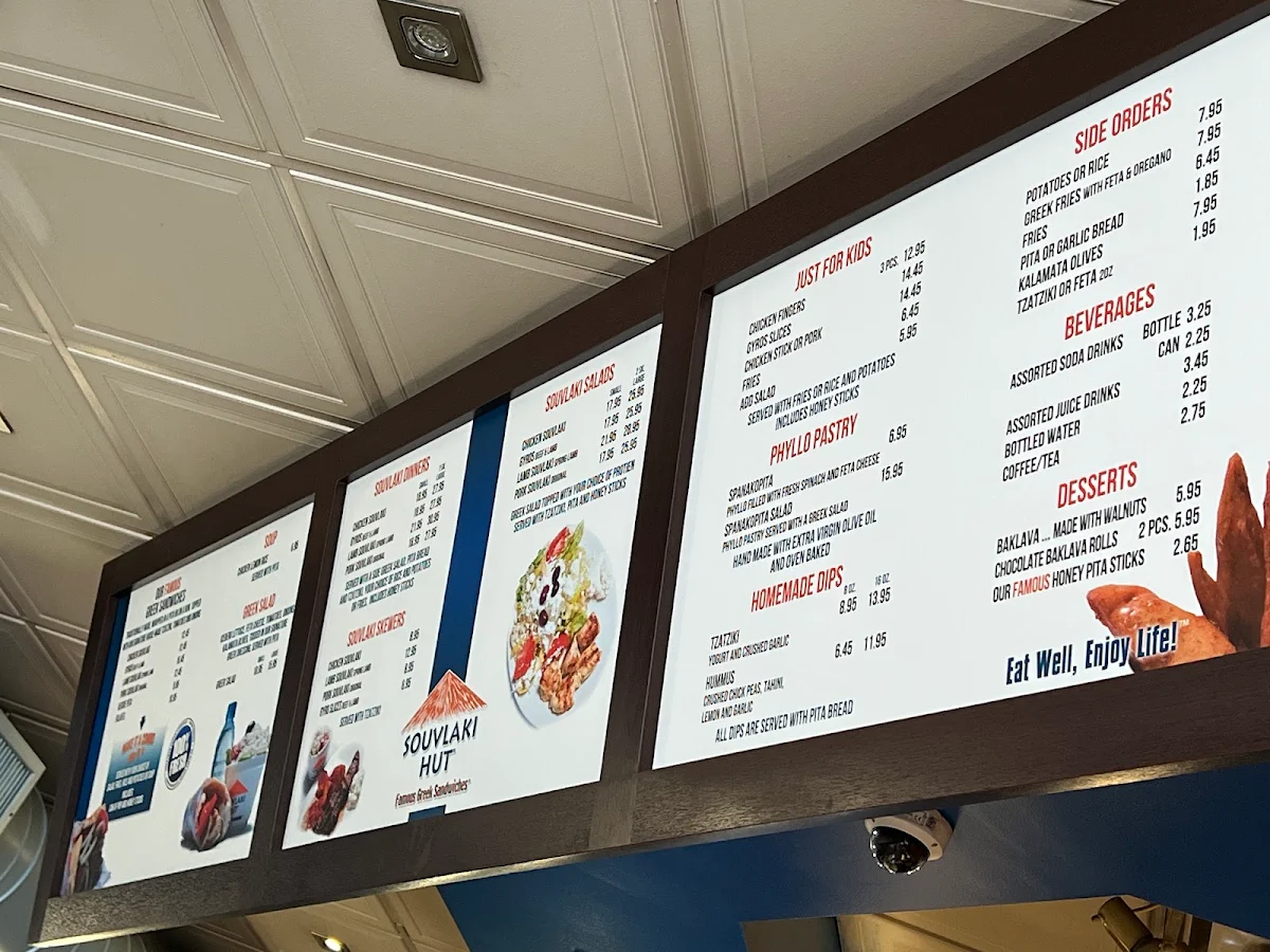 Menu, Souvlaki Hut