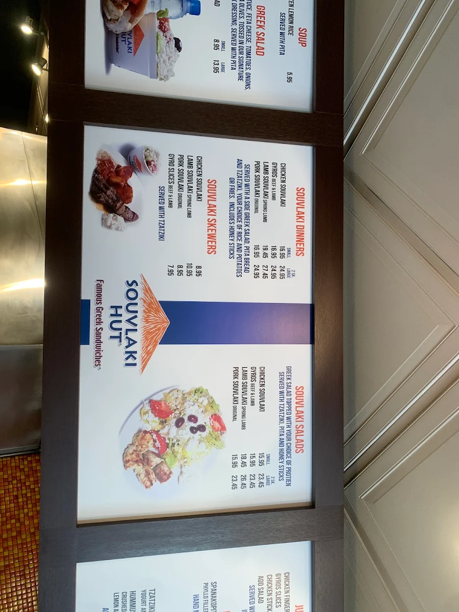 Menu, Souvlaki Hut