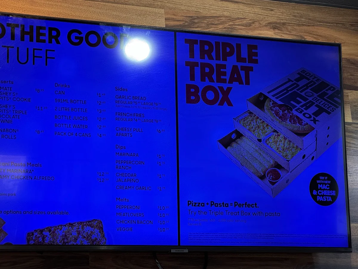 Menu, Pizza Hut