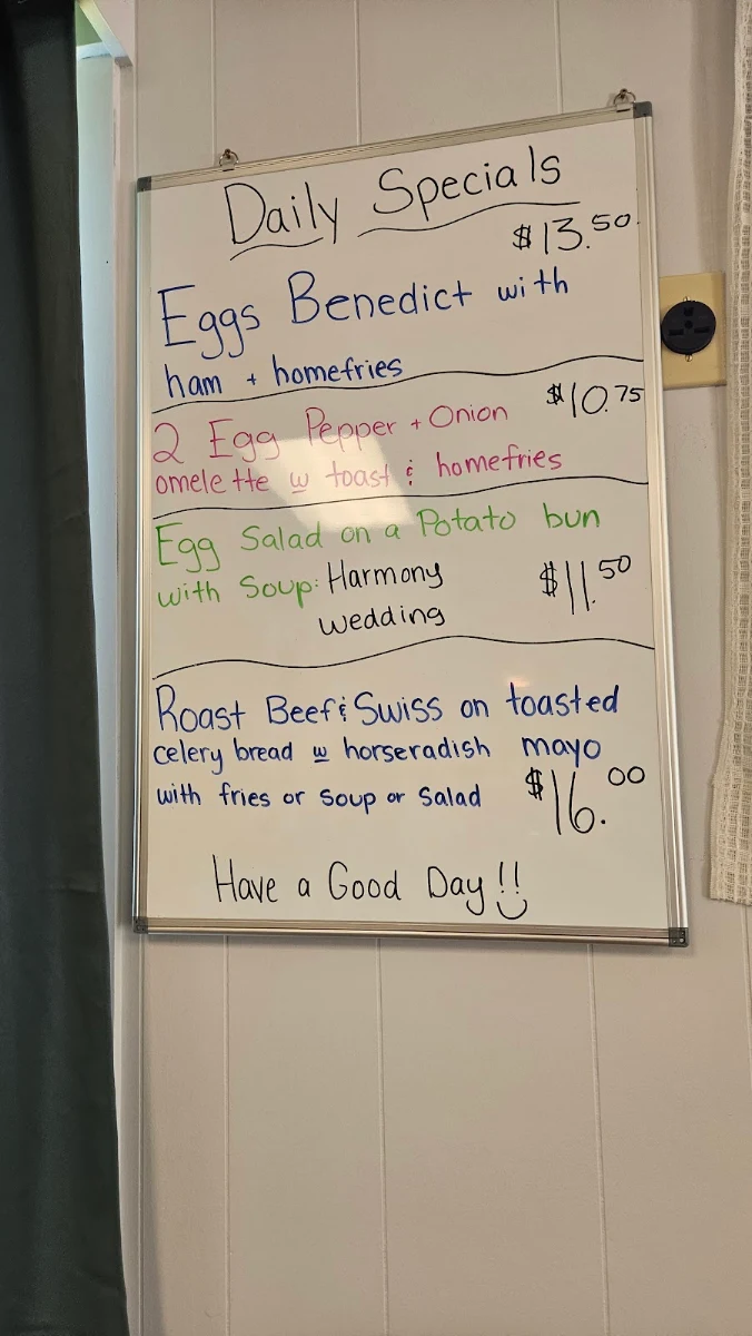 Menu, Harmony Pastry Shop & Cafe