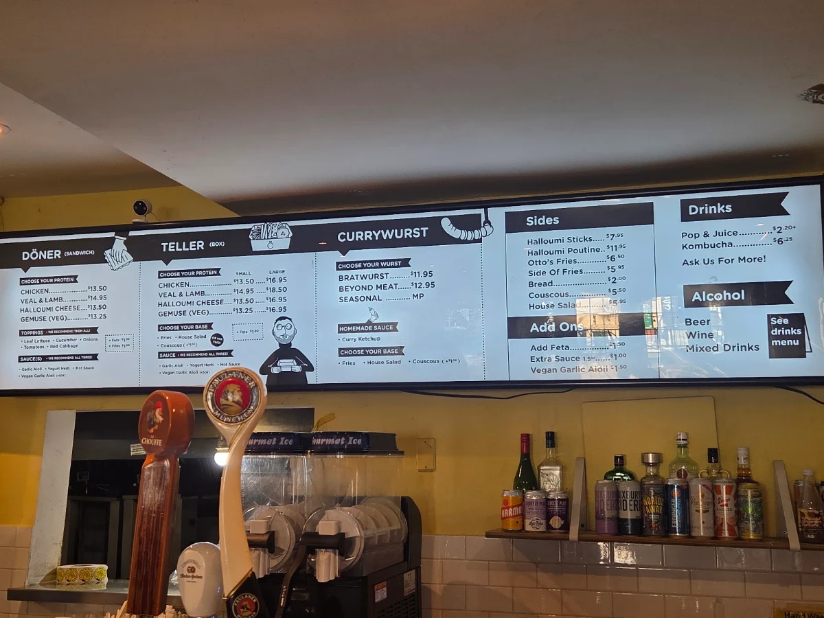 Menu, Otto’s Berlin Döner