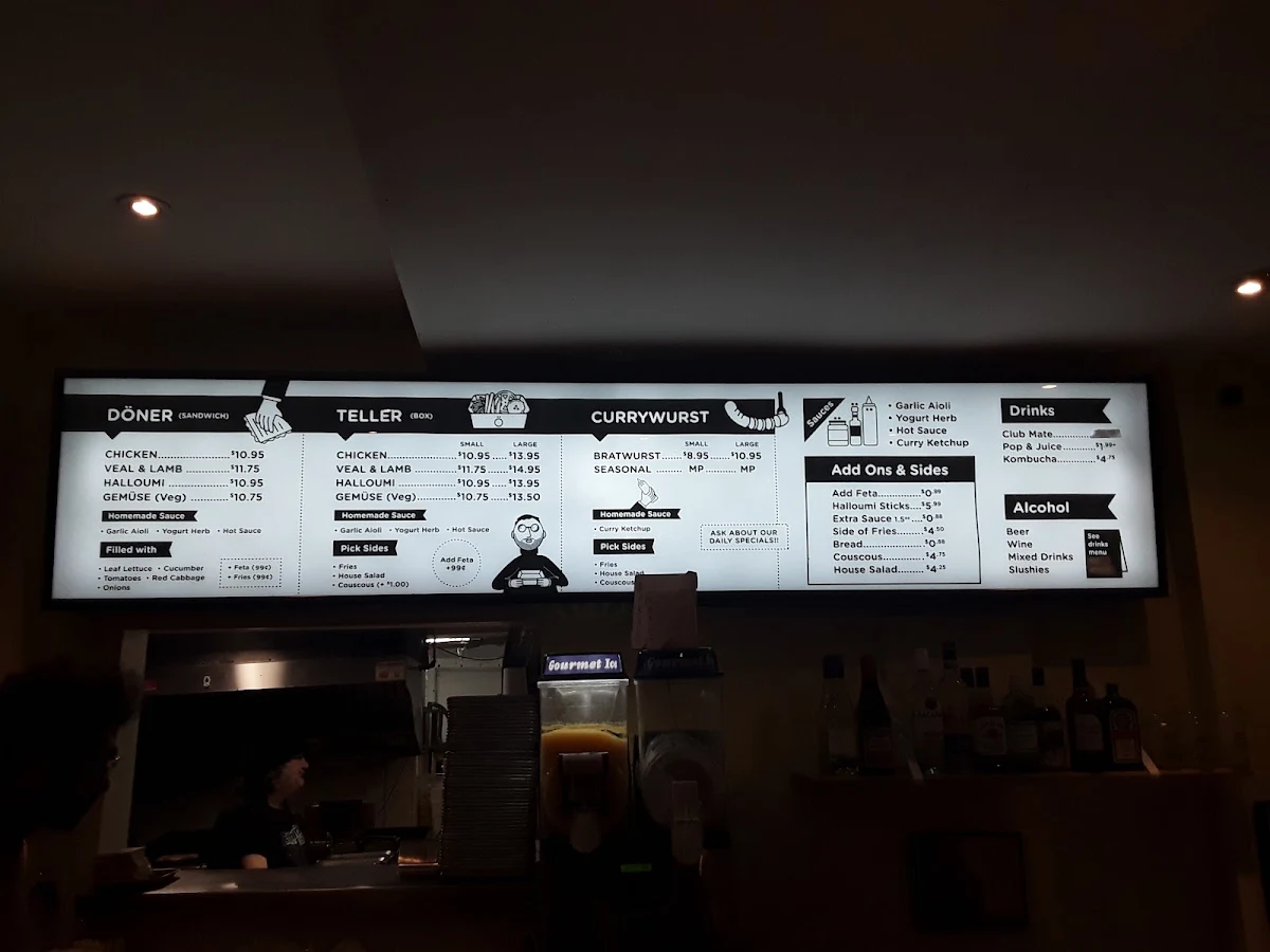 Menu, Otto’s Berlin Döner
