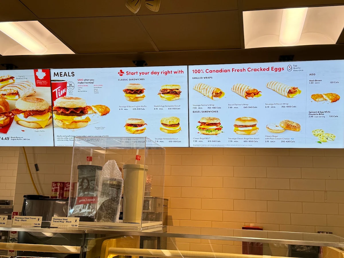 Menu, Tim Hortons