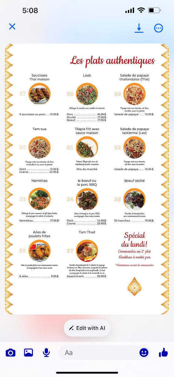 Menu photo 1