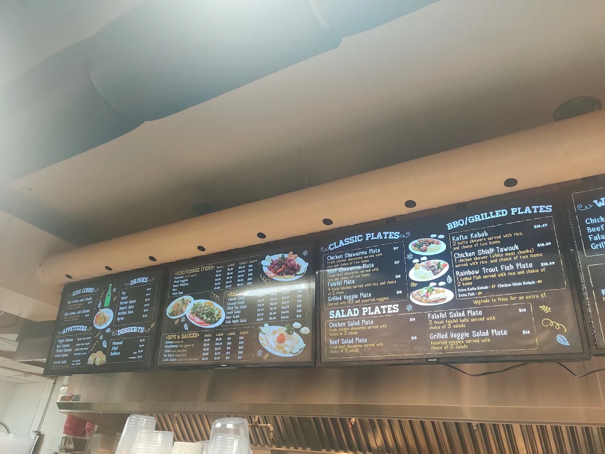 Menu, Lebanon Express