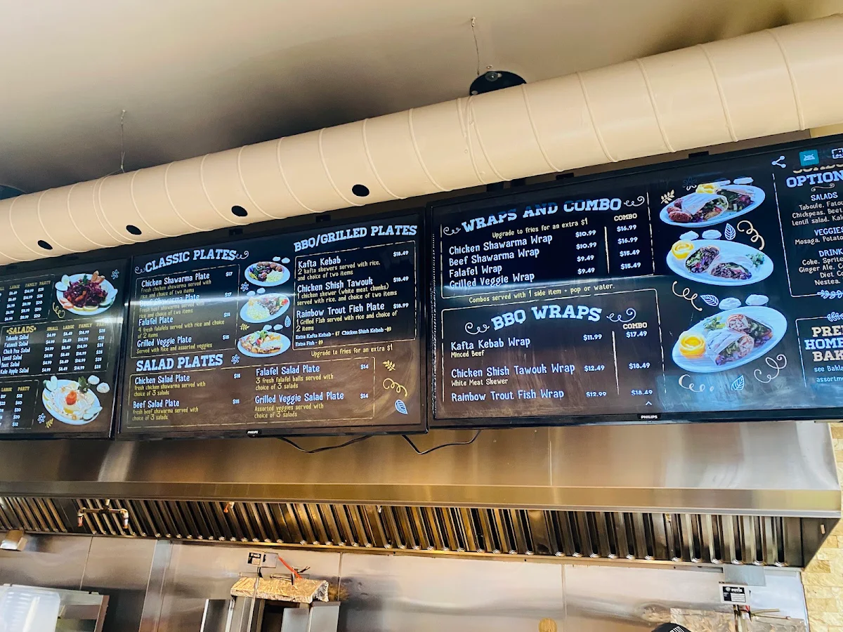 Menu, Lebanon Express