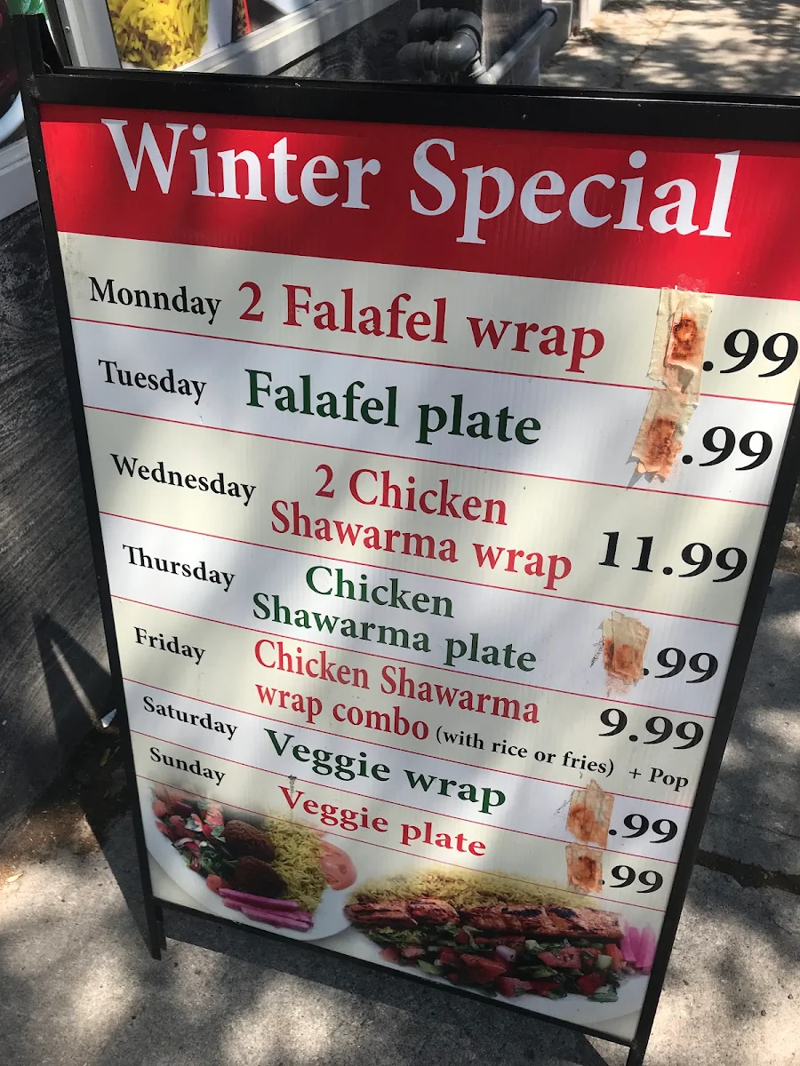 Menu, Lebanon Express