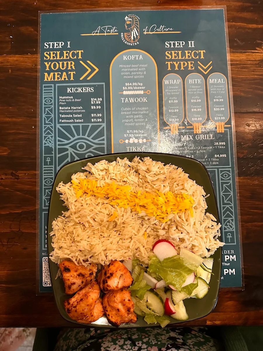 Menu, Grilleopatra Grills & More