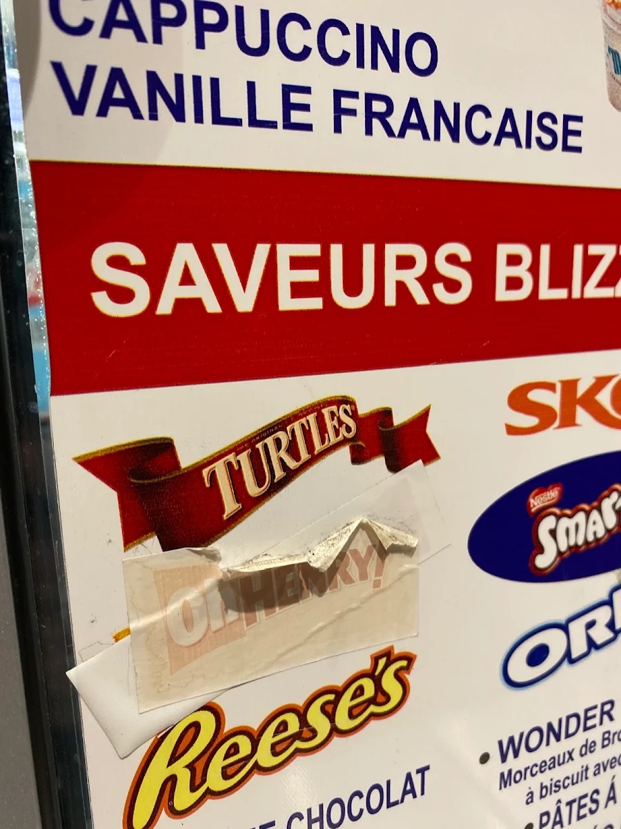Menu, Dairy Queen