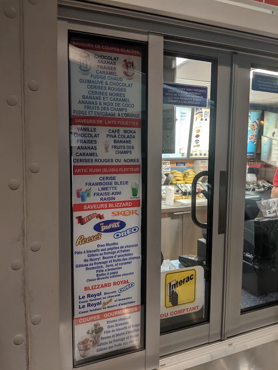 Menu, Dairy Queen