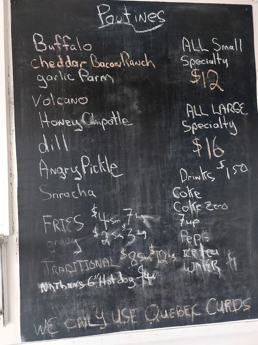 Menu, The Snack Shack