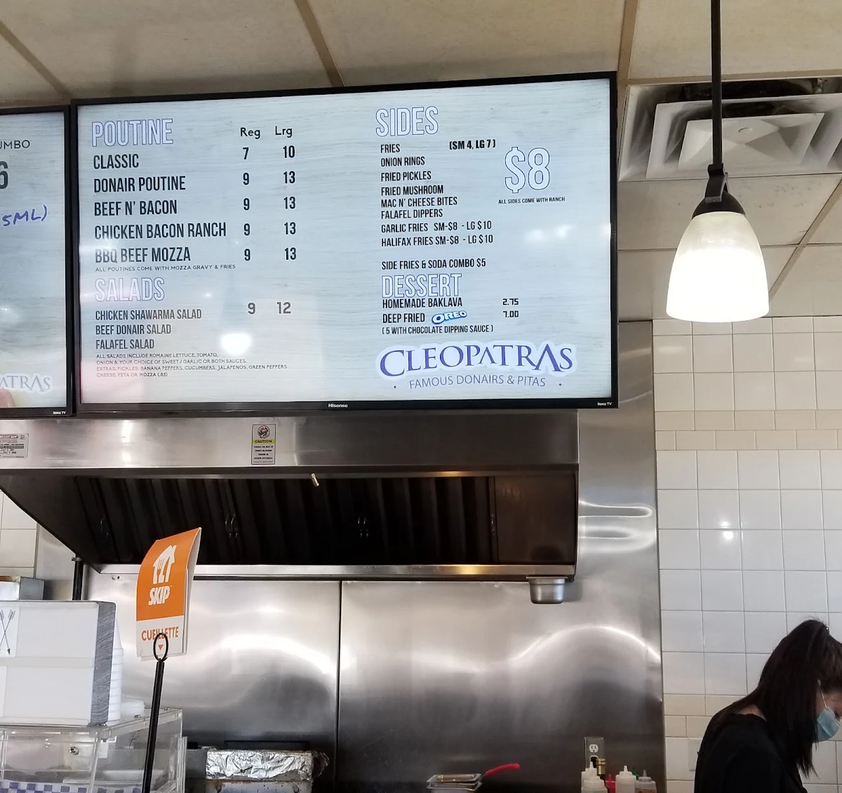 Menu, Cleopatras Famous Donair & Pita
