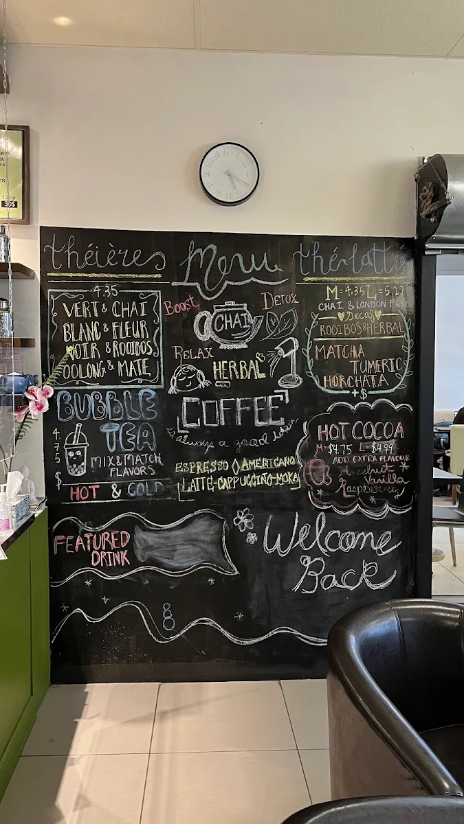 Menu, Cafe chai