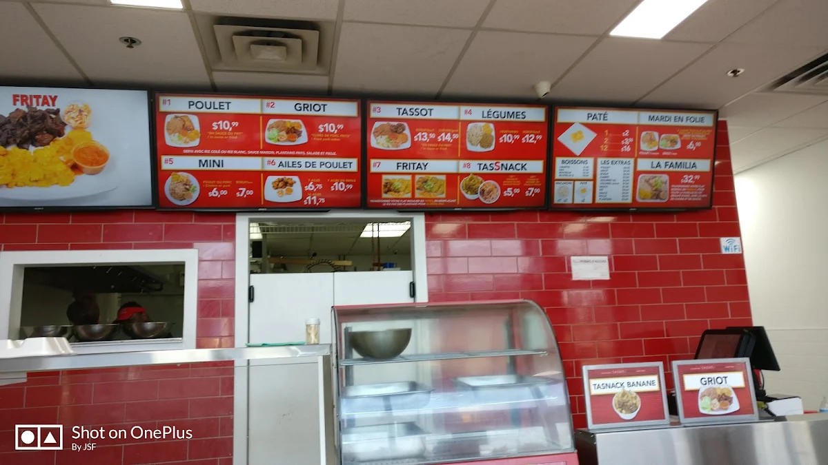 Menu, Tassot Creole (Greenfield Park)
