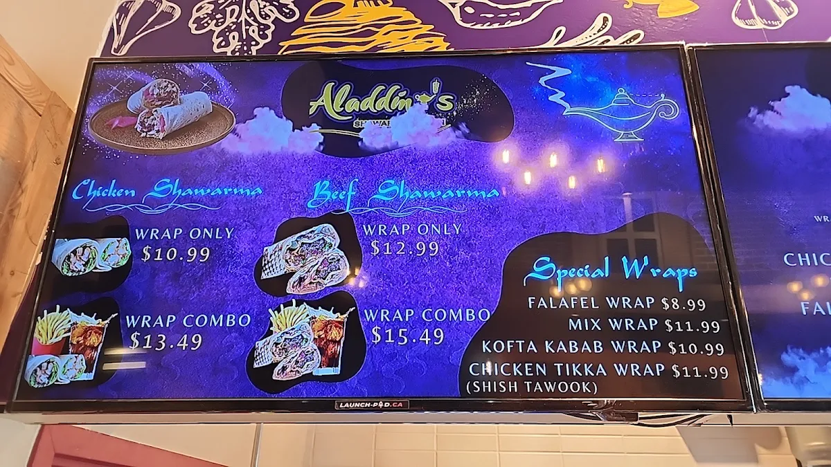 Menu, Samawat Shawarma Fusion