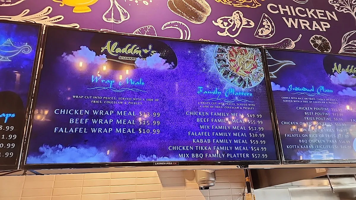 Menu, Samawat Shawarma Fusion