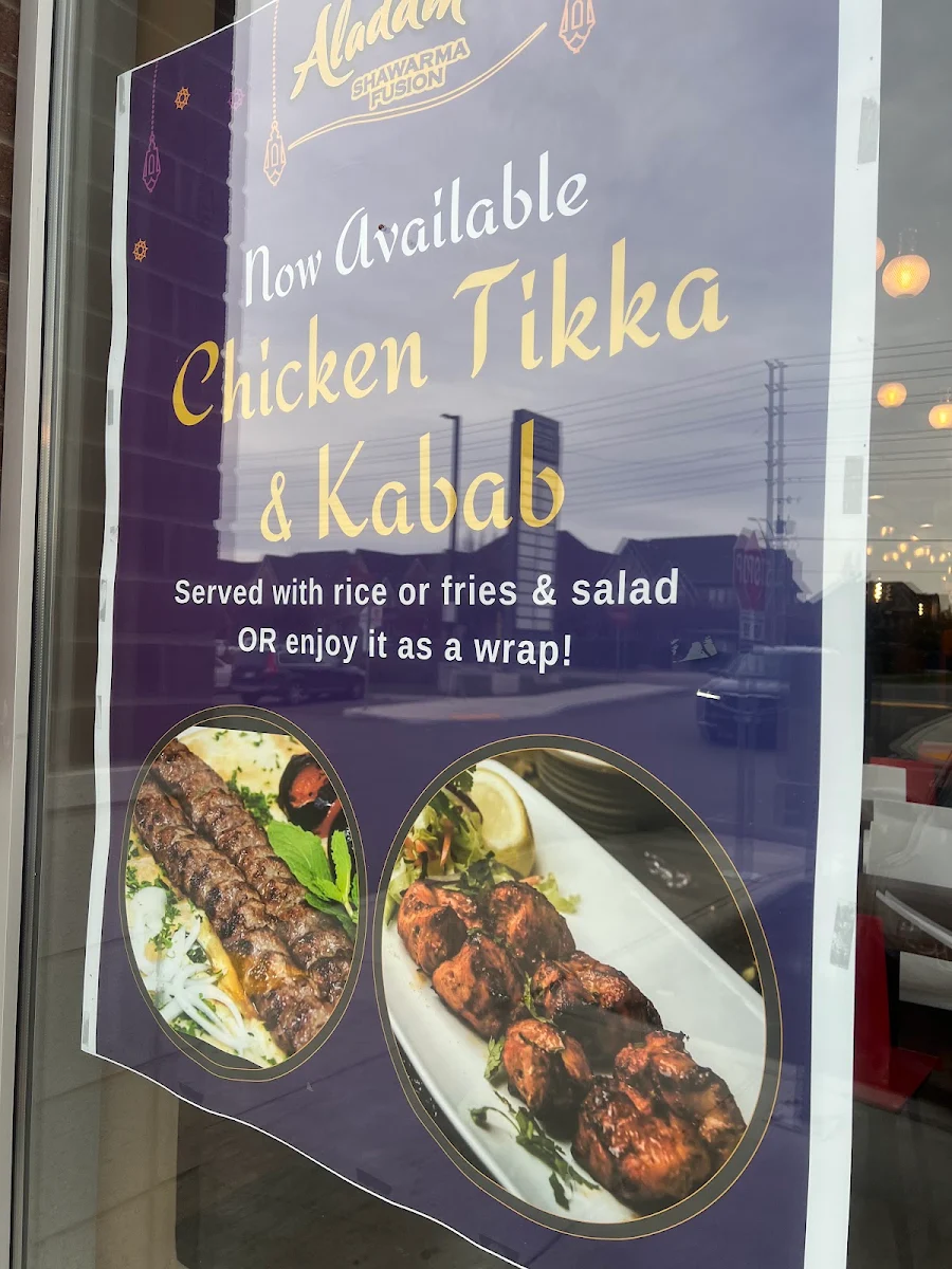 Menu, Samawat Shawarma Fusion