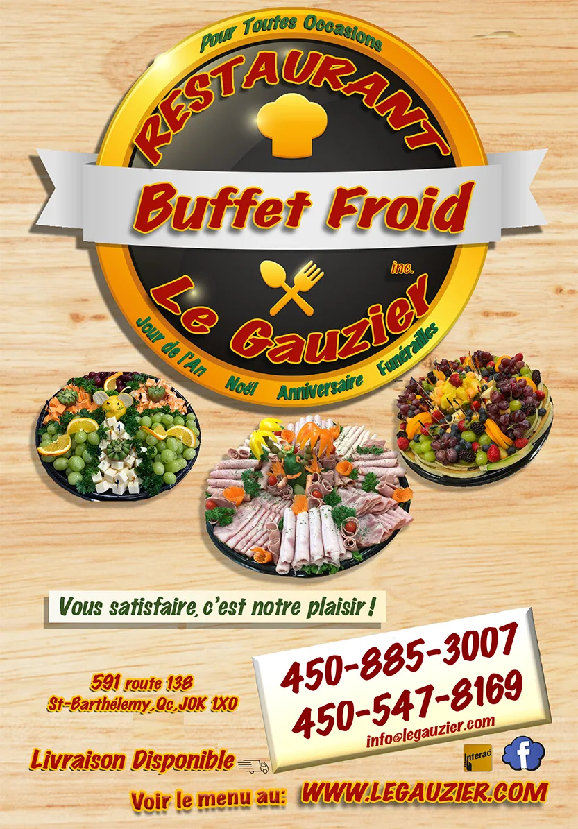 Menu, Restaurant le Gauzier Inc
