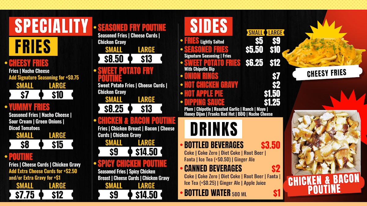 Menu, YUMMY Burgers