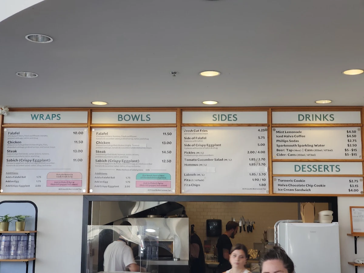 Menu, Superbaba (Victoria)