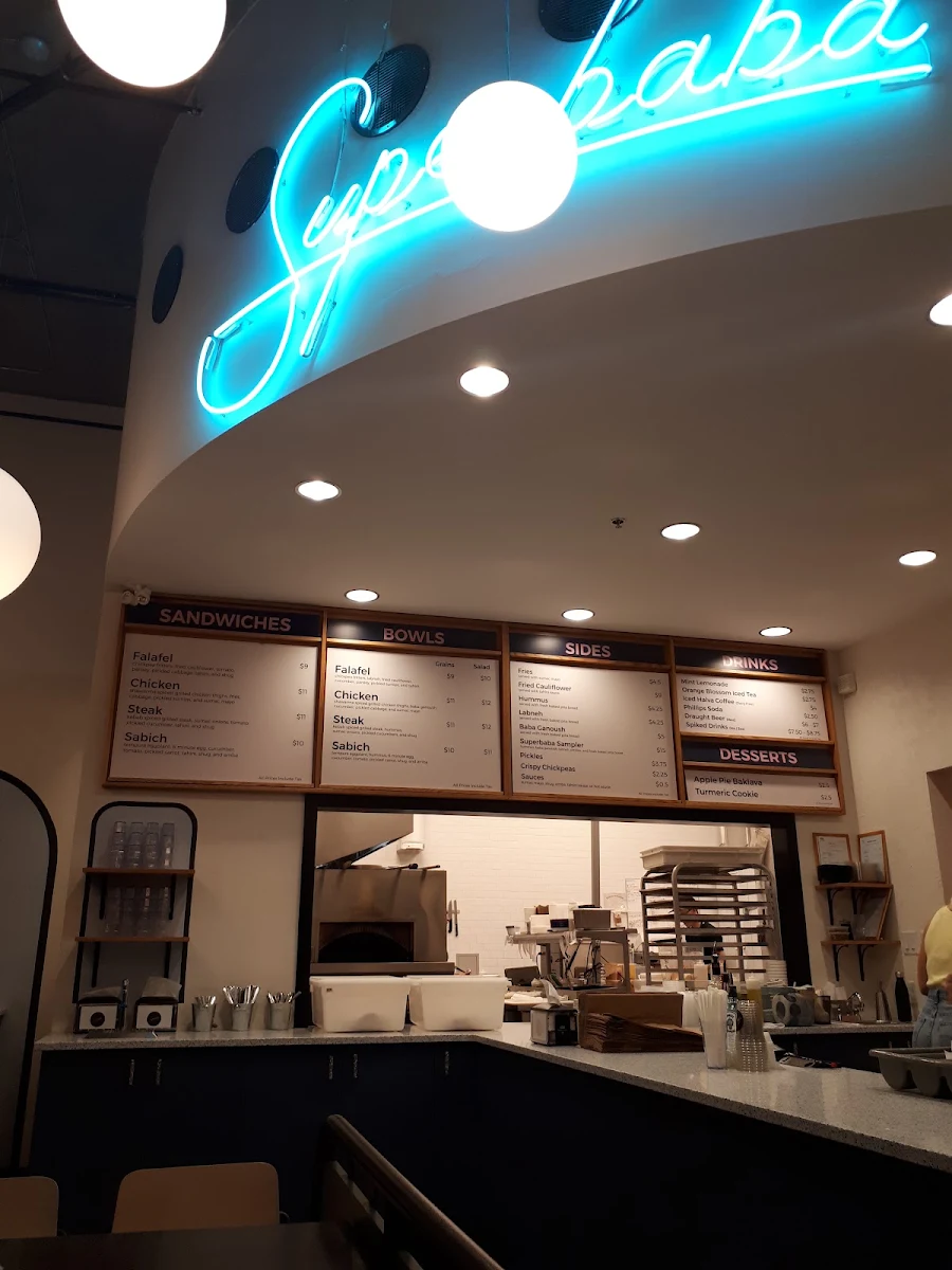 Menu, Superbaba (Victoria)
