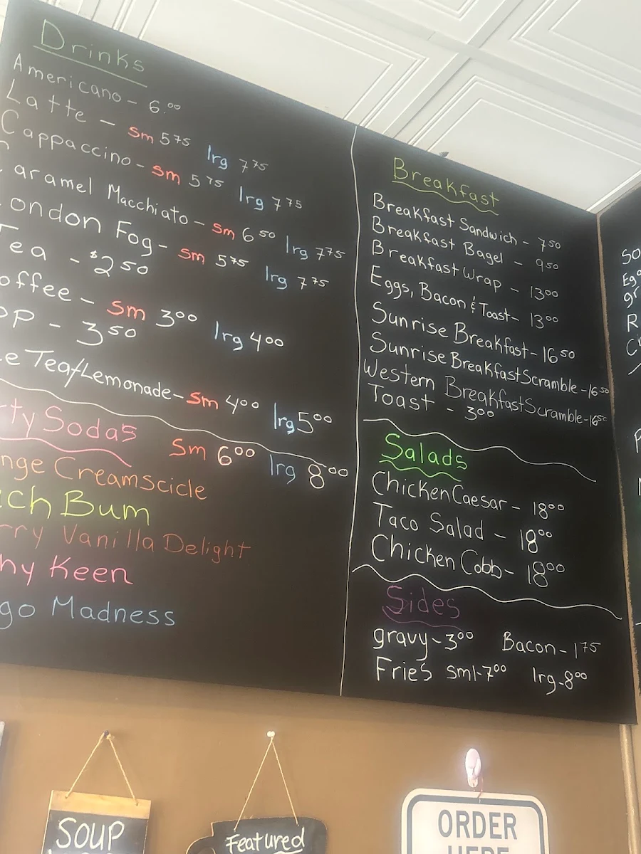 Menu, Rising Phoenix Cafe