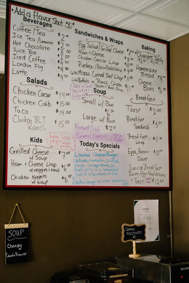 Menu, Rising Phoenix Cafe