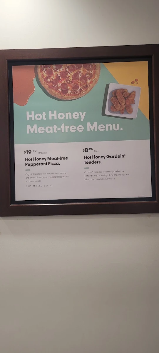 Menu, Panago Pizza
