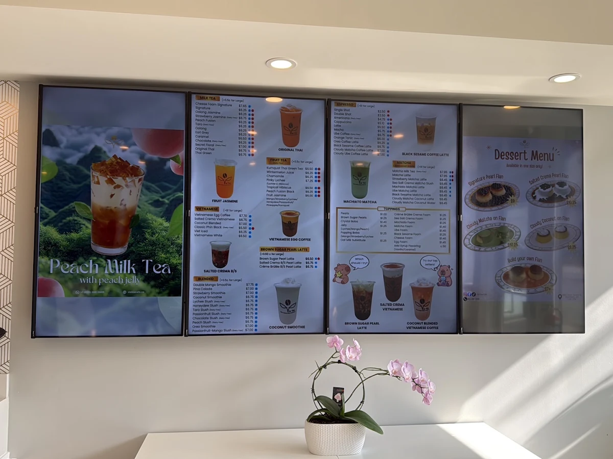 Menu, Vie Tea Café