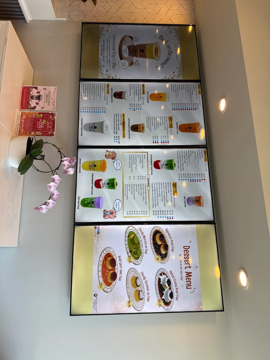 Menu, Vie Tea Café