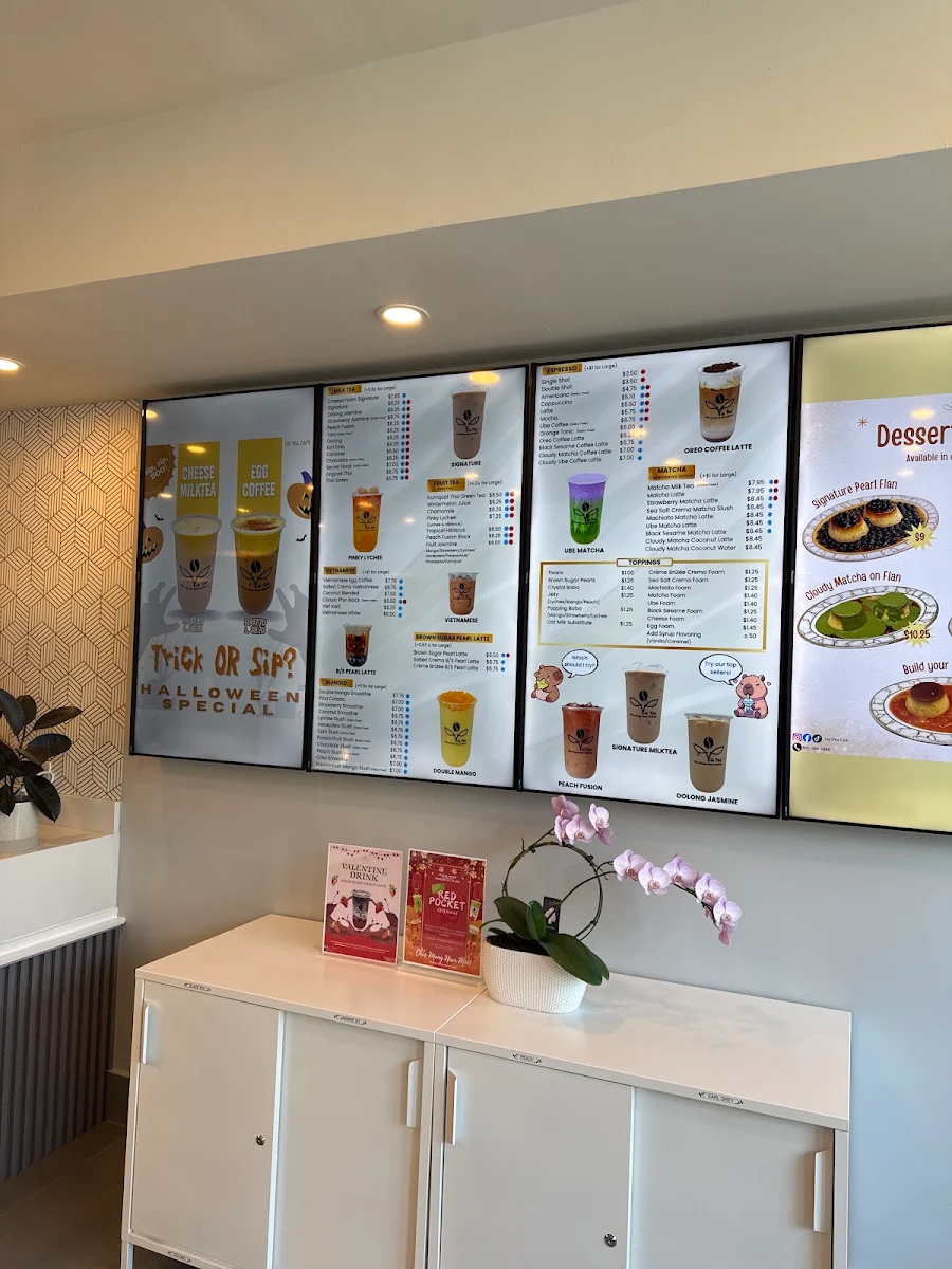 Menu, Vie Tea Café