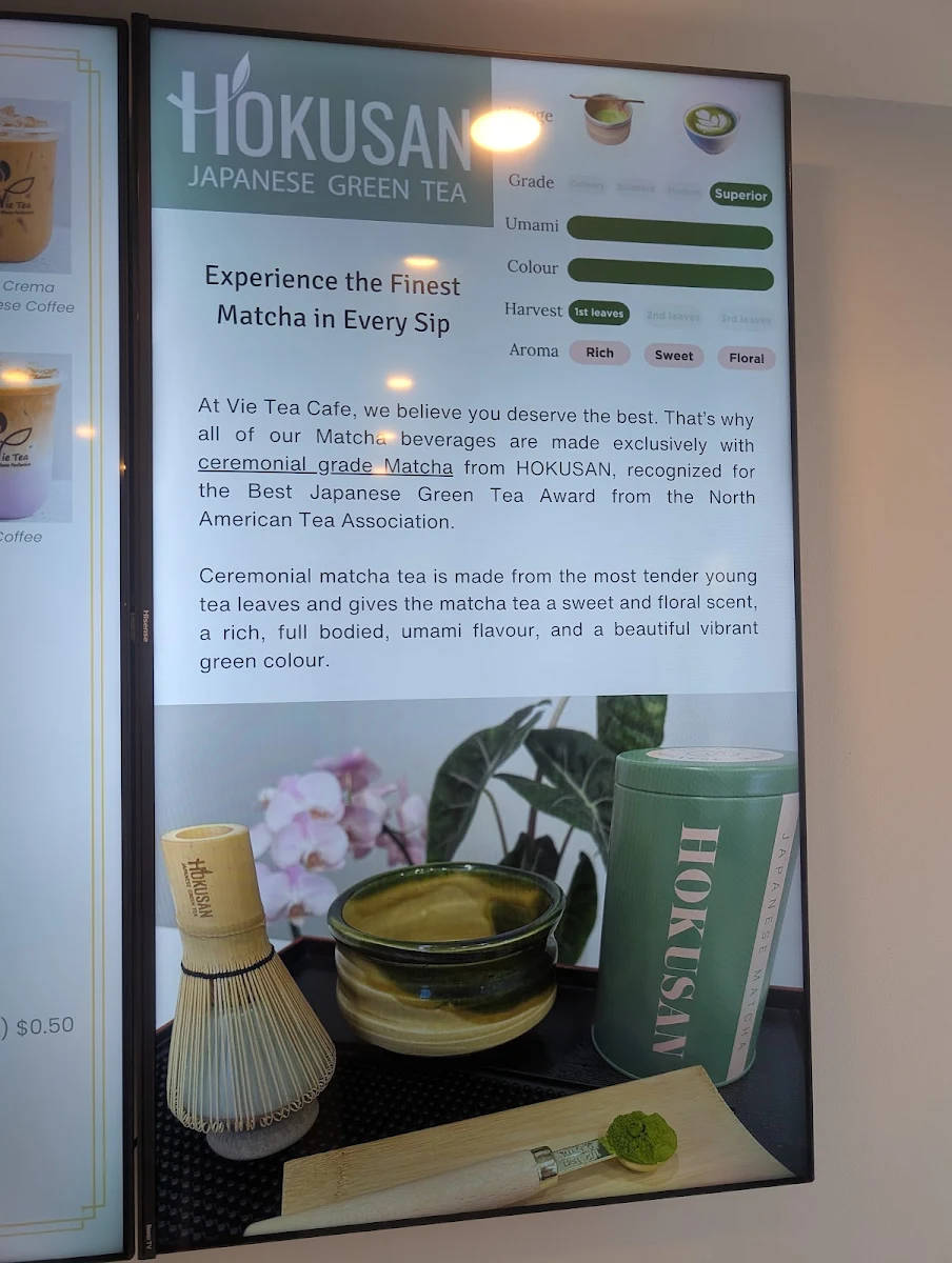 Menu, Vie Tea Café