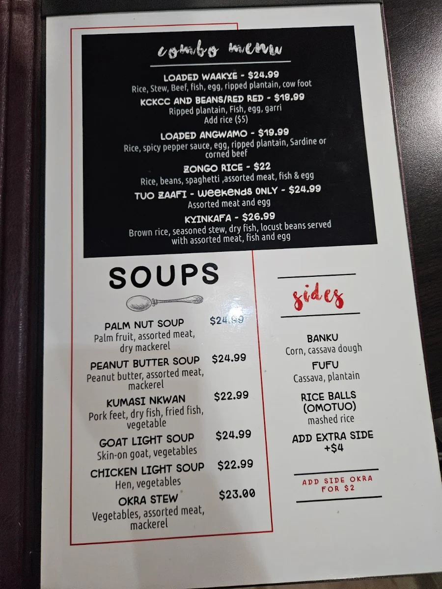 Menu, Nyamekye