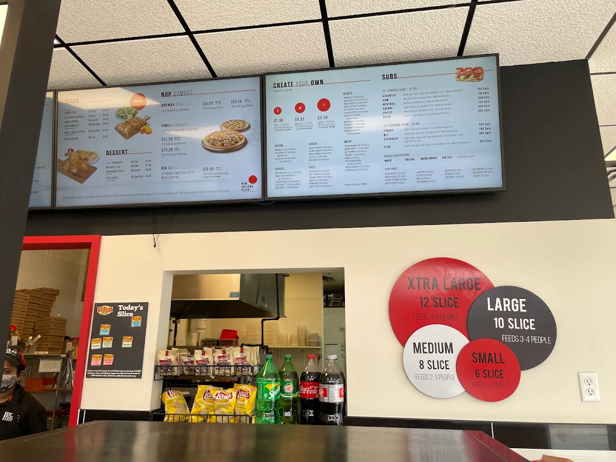 Menu, New Orleans Pizza