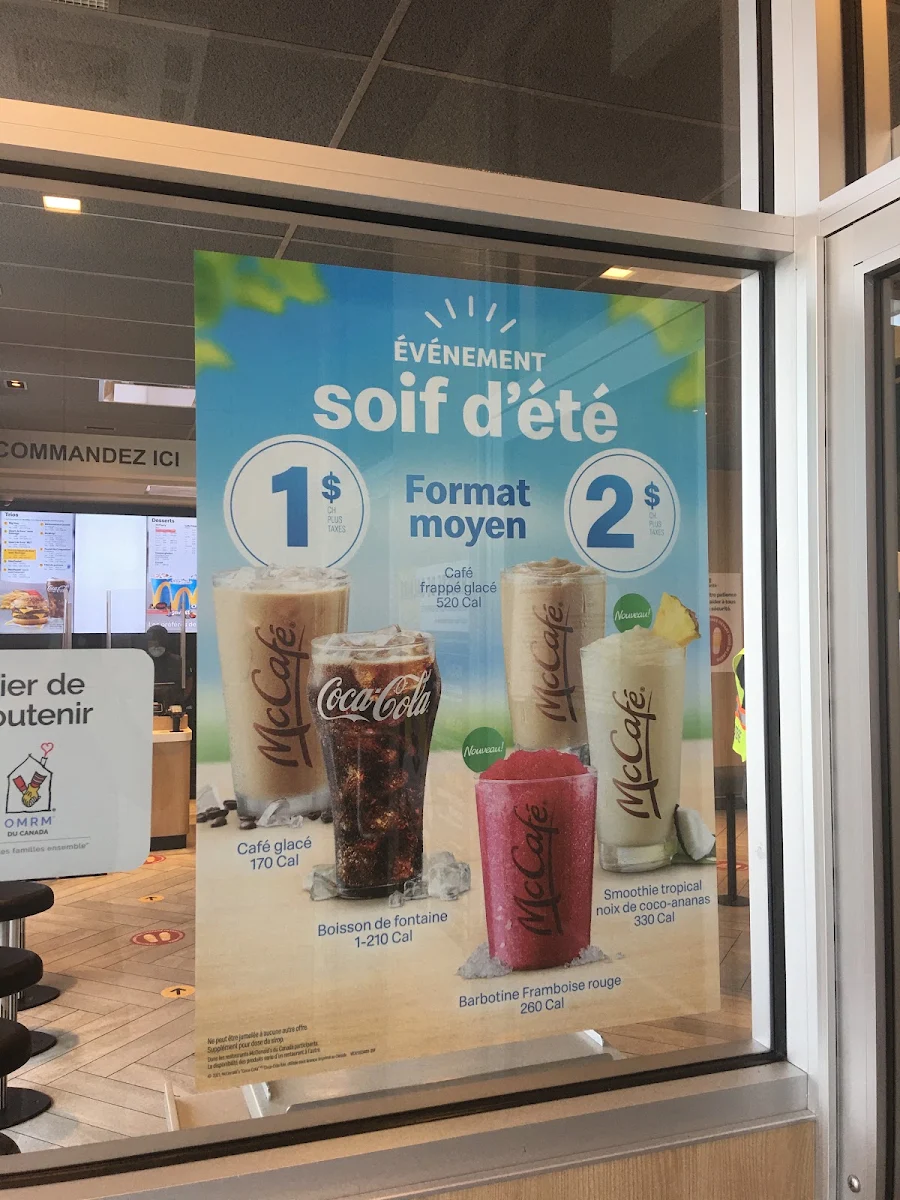 Menu, McDonald's