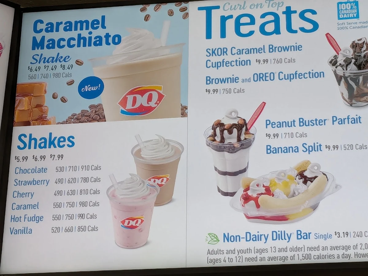 Menu, Dairy Queen Grill & Chill