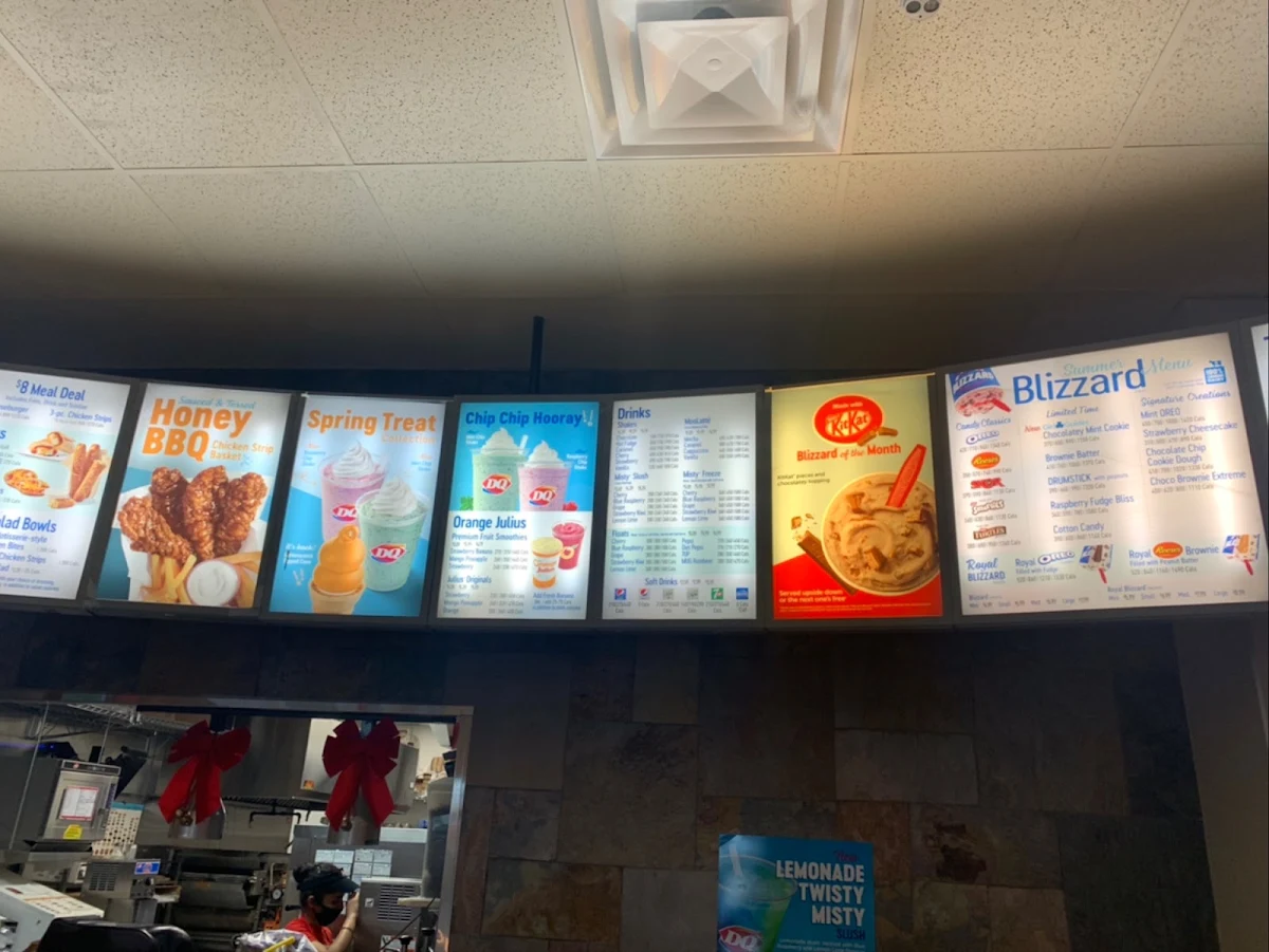 Menu, Dairy Queen Grill & Chill