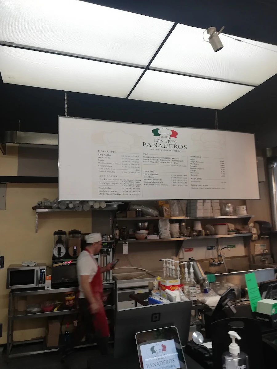Menu, Tres Panaderos - Pastry & Coffee Shop
