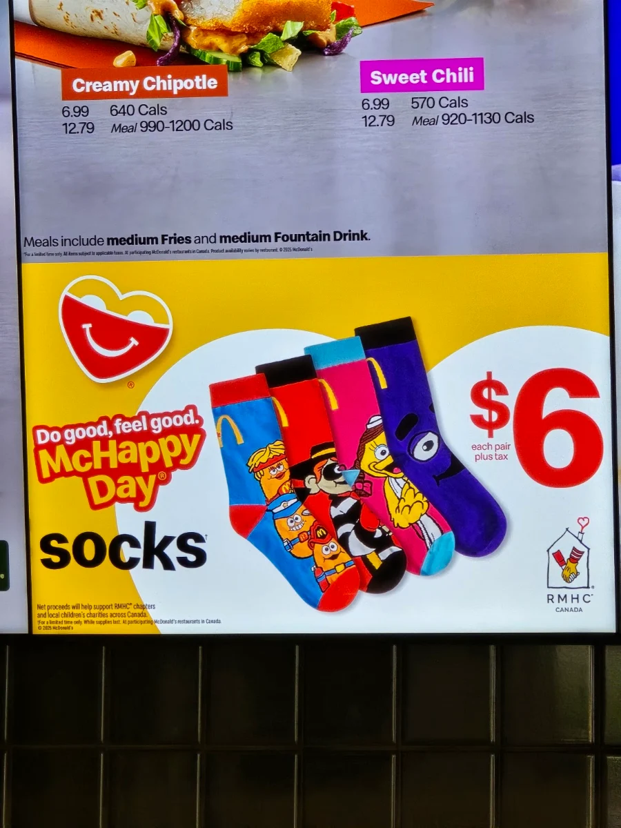 Menu, McDonald's