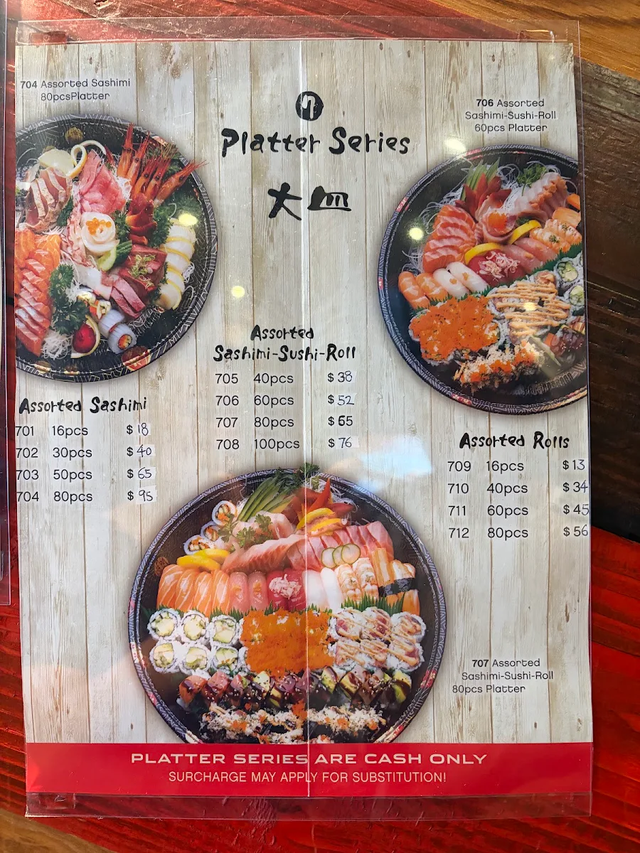 Menu, AiSushi Markham