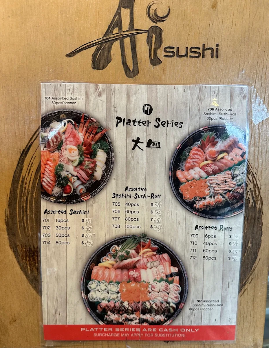 Menu, AiSushi Markham