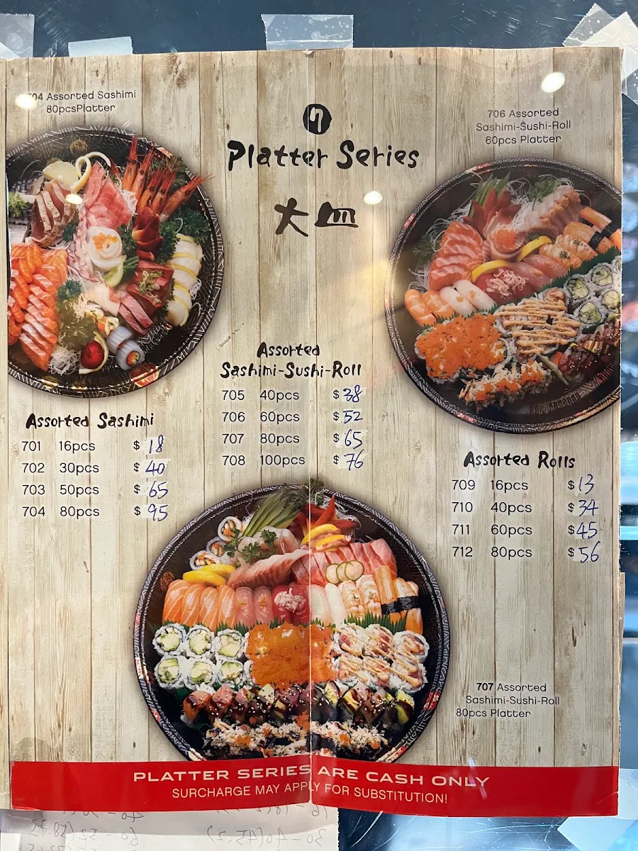 Menu, AiSushi Markham