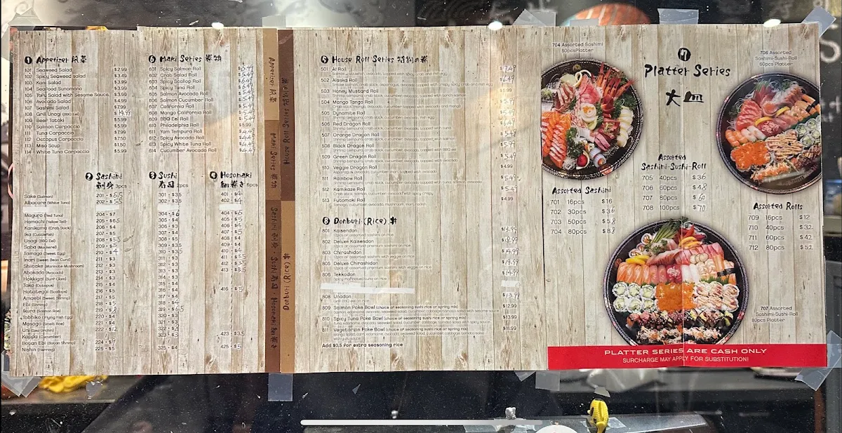 Menu, AiSushi Markham